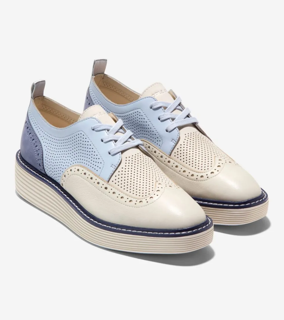 womens-oslashriginalgrand-plat-KlQWwBwd-5.webp Clearance Cole Haan Women's ØriginalGrand Platform Wingtip Oxfords Heather-FolkstoneGray-Ivory