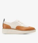 Fashion Cole Haan Women's &Oslash;riginalGrand Platform Wingtip Oxfords Pecan-Ivory