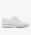 Sale Cole Haan Women's &Oslash;riginalGrand Shortwing Oxford Waterproof Golf Shoes OpticWhite-Blue-Bell