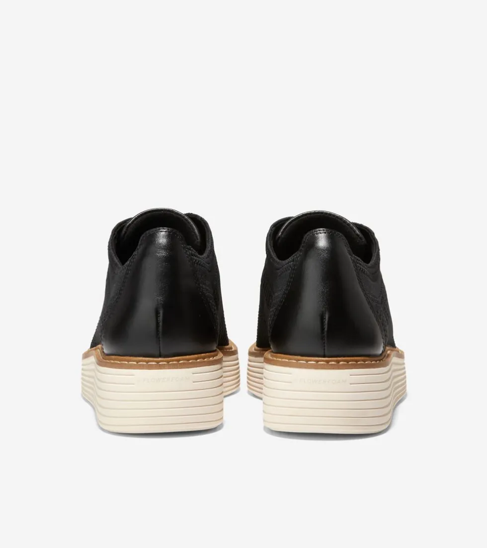 womens-oslashriginalgrand-stit-phqZSnzM-3.webp Clearance Cole Haan Women's ØriginalGrand Stitchlite™ Platform Wingtip Oxfords BlackStitchlite™-Ivory