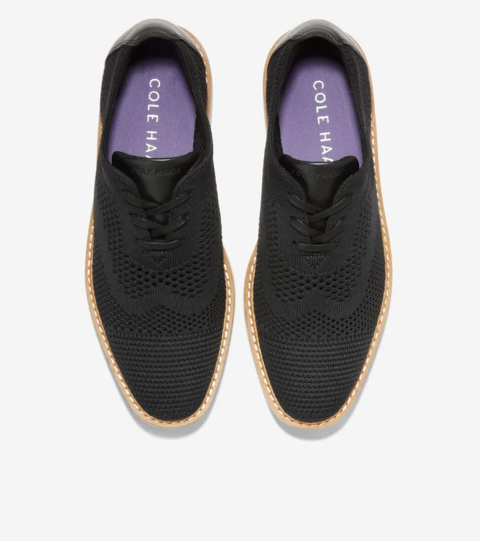 womens-oslashriginalgrand-stit-phqZSnzM-4.webp Clearance Cole Haan Women's ØriginalGrand Stitchlite™ Platform Wingtip Oxfords BlackStitchlite™-Ivory