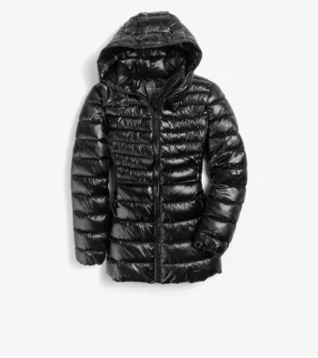 Online Cole Haan Women's Quilted Pearl Faux Down Jacket With Removable Hood Black