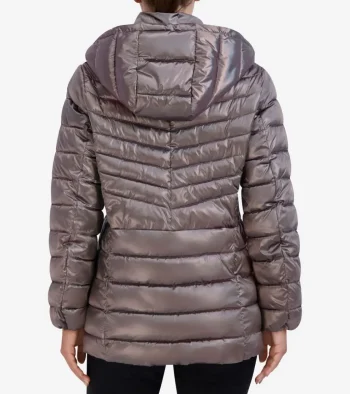 Best Cole Haan Women's Quilted Pearl Puffer Jacket Gunmetal