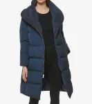 Outlet Cole Haan Women's Signature Asymmetrical Collar Convertible Coat 40in Navy