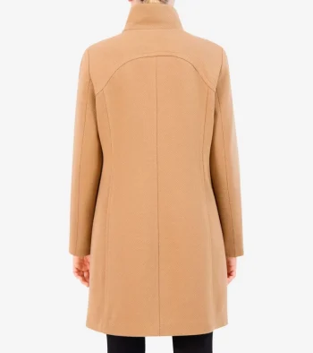 Online Cole Haan Women's Soft Twill Zip-Up Coat Beige