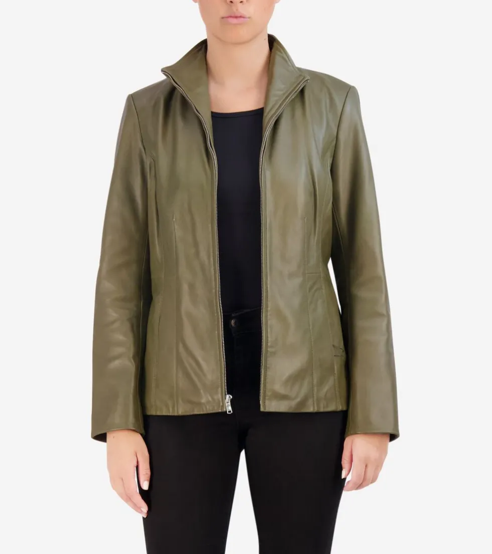 womens-wing-collar-leather-jac-GiyAiClJ-0.webp Hot Cole Haan Women's Wing Collar Leather Jacket Sage