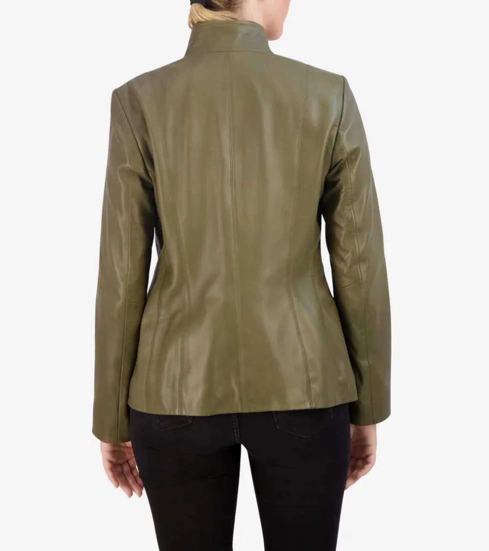 womens-wing-collar-leather-jac-GiyAiClJ-1.webp Hot Cole Haan Women's Wing Collar Leather Jacket Sage