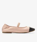 Best Cole Haan Women's Yvette Mary Jane Ballet Flats Porcelain-BlackPatent