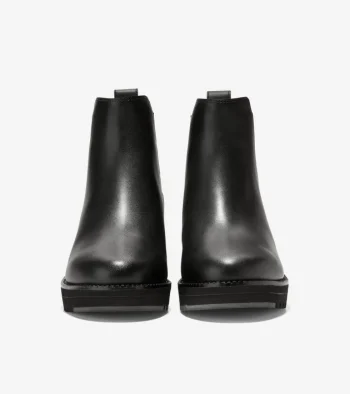 Online Cole Haan Women's ZERØGRAND City Wedge Waterproof Chelsea Boots Black
