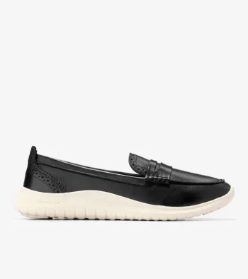 Sale Cole Haan Women's ZER&Oslash;GRAND Meritt Loafers Black-Ivory