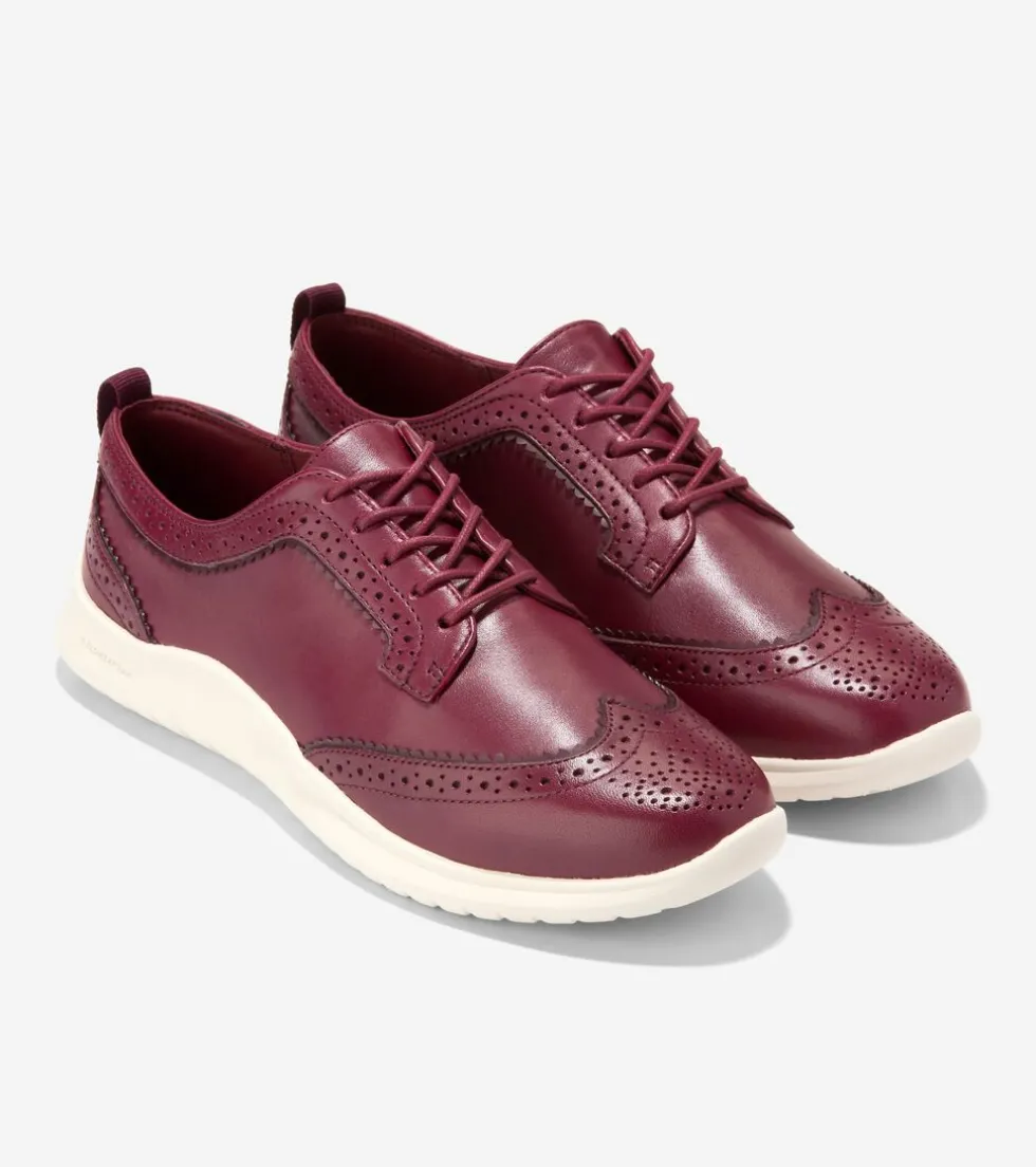 womens-zeroslashgrand-meritt-w-VxqnLAjI-4.webp Discount Cole Haan Women's ZERØGRAND Meritt Wingtip Oxfords BlackCherry-Ivory