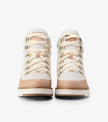 Fashion Cole Haan Women's ZERØGRAND Waterproof Elissa Hiker Boots Ivory-Natural