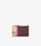 Sale Cole Haan Zip Card Case PorcelainPink-Bloodstone